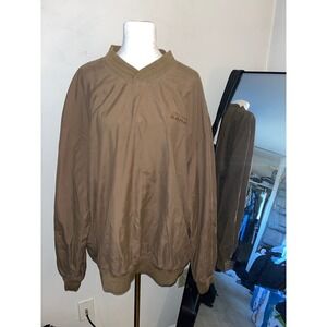 FIVE STAR Mens pullover jacket size XL Brown Nylon Automotive